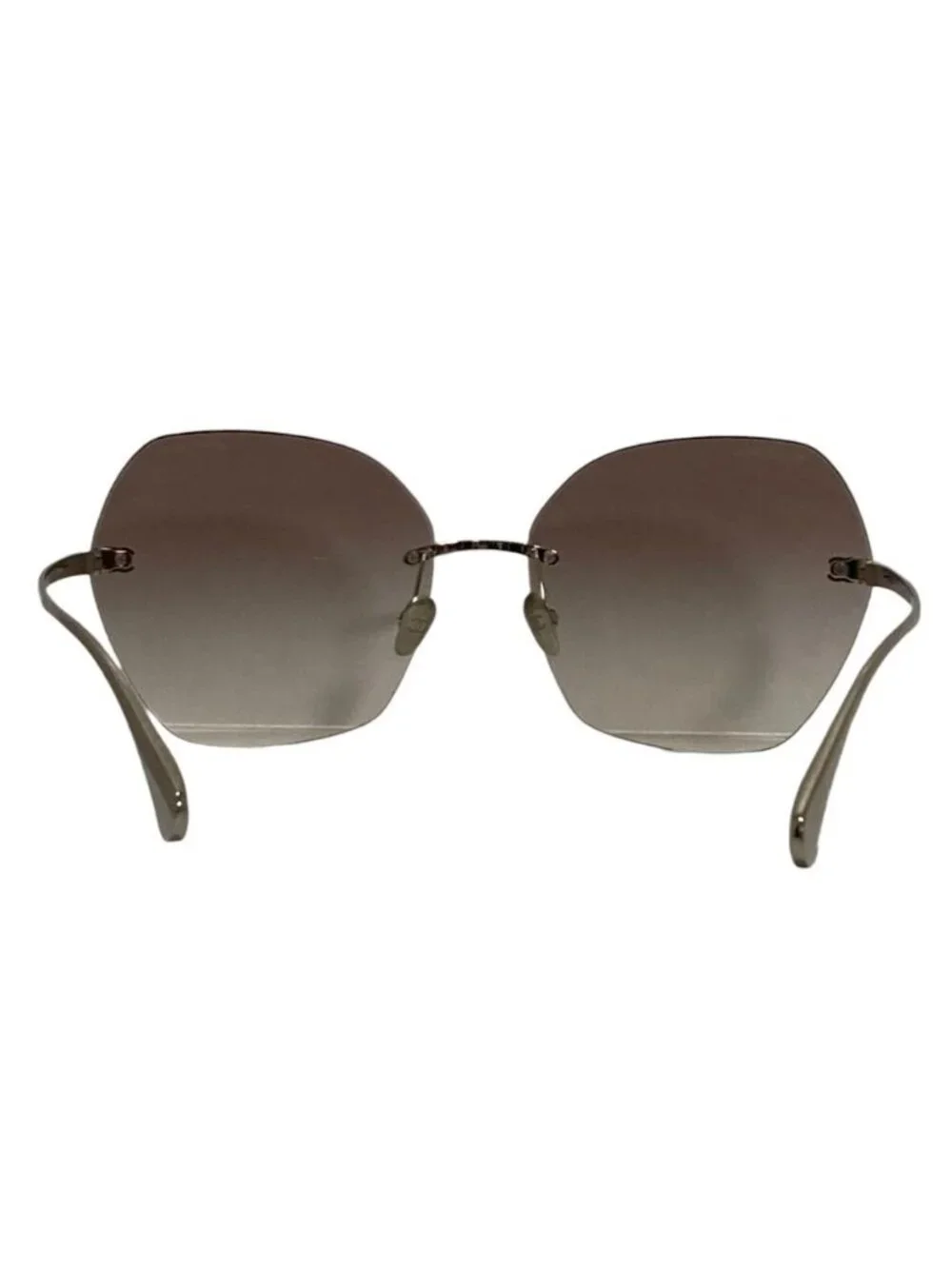 Chanel Rimless Sunglasses Brown Grade Eyewear